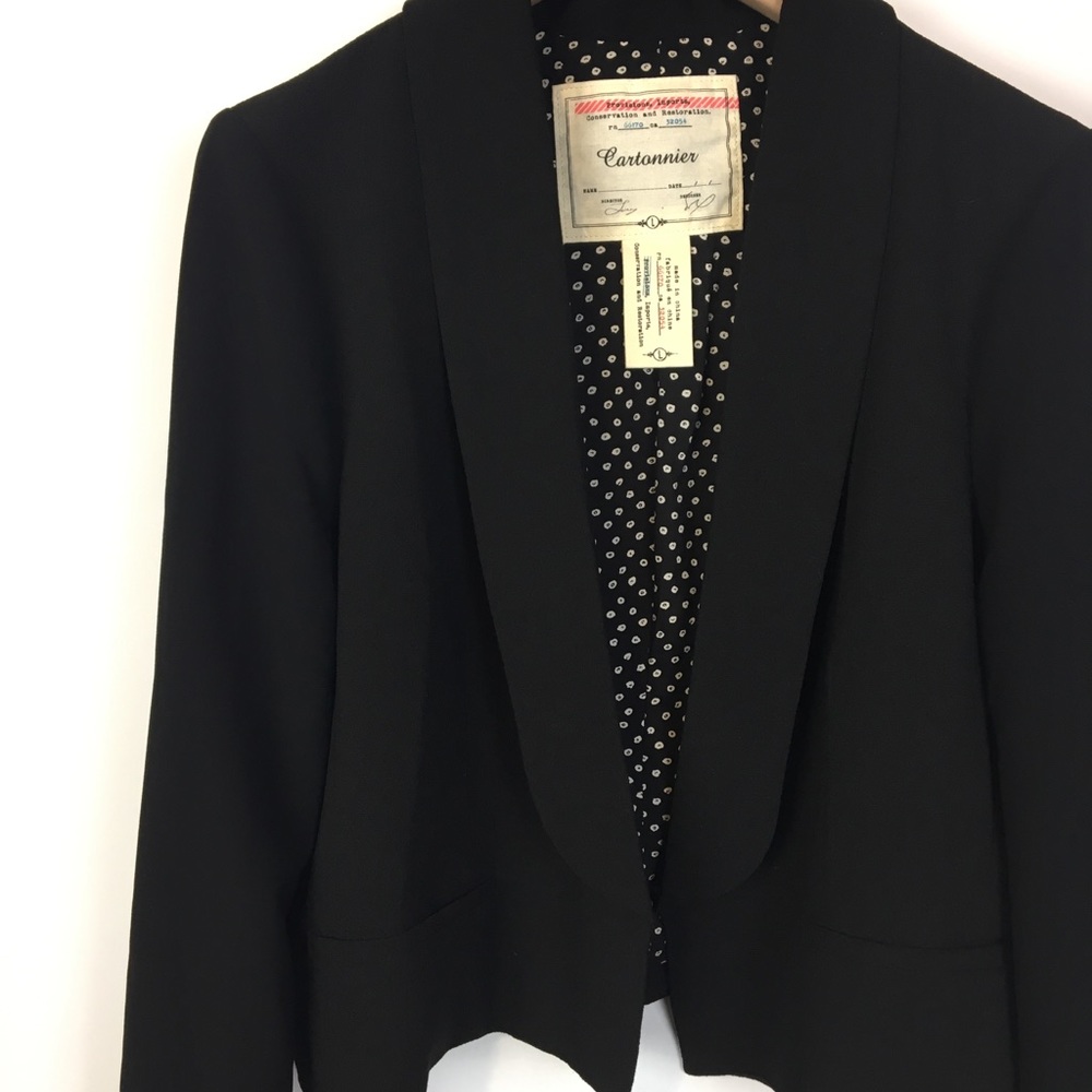 Anthropologie cartonnier cropped blazer